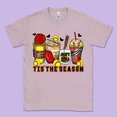 Tis' The Season Softball Coffee Cups Classic Tee Designed By Zillion Design Studio