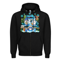 Black snowman gnome truck Zipper Hoodie - texasbilliewilder