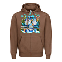 Chestnut snowman gnome truck Zipper Hoodie - texasbilliewilder