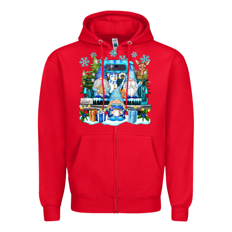 Snowman Gnome Truck Zipper Hoodie by texasbilliewilder | Teevron