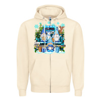 Sandshell snowman gnome truck Zipper Hoodie - texasbilliewilder