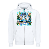 White snowman gnome truck Zipper Hoodie - texasbilliewilder