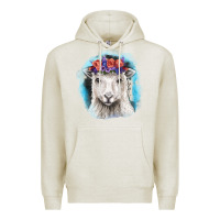 Oatmeal Heather Sunflower Sheep With Background Premium Hoodie - RanaPortraitStore