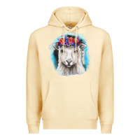 Pina Colada Sunflower Sheep With Background Premium Hoodie - RanaPortraitStore