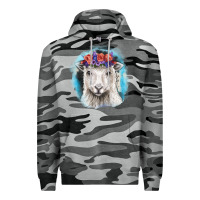 Slate Camo Sunflower Sheep With Background Premium Hoodie - RanaPortraitStore
