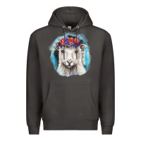 Smoke Sunflower Sheep With Background Premium Hoodie - RanaPortraitStore