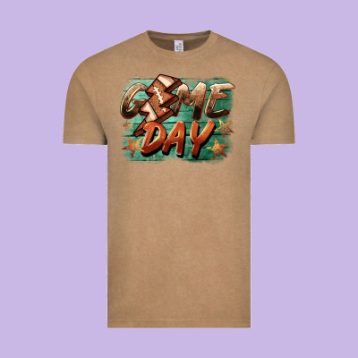 Game Day  Lightning Football Vintage Tee Designed By Barkaloodesign