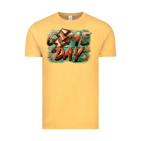Vintage Mustard game day  lightning football Vintage Tee - BarkalooDesign