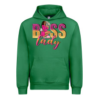 Emerald boss lady afro woman Urban Hoodie - NancyCooperArtShop