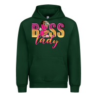 Forest Green boss lady afro woman Urban Hoodie - NancyCooperArtShop