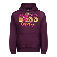 Mauve Wine boss lady afro woman Urban Hoodie - NancyCooperArtShop