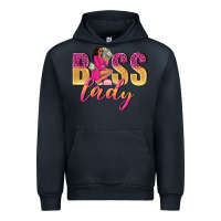 Navy boss lady afro woman Urban Hoodie - NancyCooperArtShop