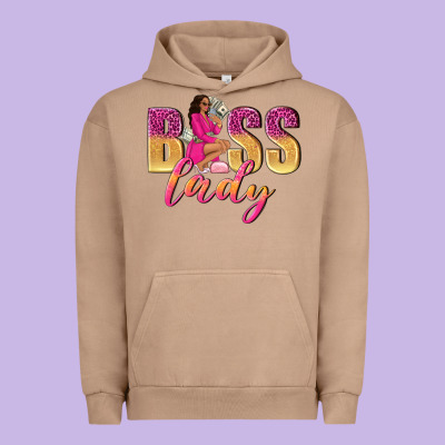 Boss Lady Afro Woman Urban Hoodie Designed By Nancycooperartshop
