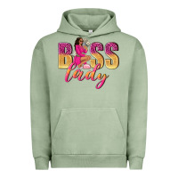Pigment Oil Green boss lady afro woman Urban Hoodie - NancyCooperArtShop