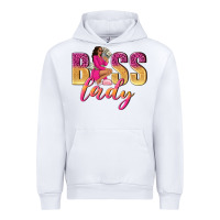 White boss lady afro woman Urban Hoodie - NancyCooperArtShop