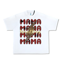 White wrestling mama Urban Heavy Tee - MaliasSmallBusiness
