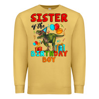Antique Gold sister of the birthday boy t rex Premium Sweatshirt - Artiststas