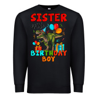 Black sister of the birthday boy t rex Premium Sweatshirt - Artiststas