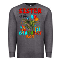 Charcoal Heather sister of the birthday boy t rex Premium Sweatshirt - Artiststas