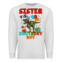 Oatmeal Heather sister of the birthday boy t rex Premium Sweatshirt - Artiststas