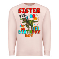 Pale Pink sister of the birthday boy t rex Premium Sweatshirt - Artiststas