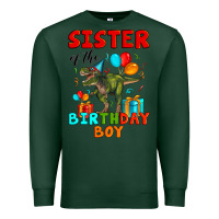 Sports Green sister of the birthday boy t rex Premium Sweatshirt - Artiststas