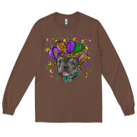 Chestnut mardi gras french bulldog Long Sleeve Tee - RanaPortraitStore