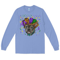 Colony Blue mardi gras french bulldog Long Sleeve Tee - RanaPortraitStore