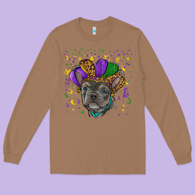 Long Sleeve Tee mardi gras french bulldog