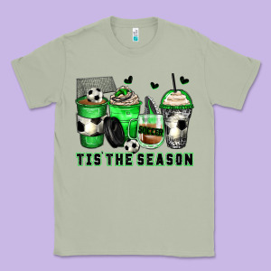 Tis' The Season Soccer Coffee Cups Classic Tee Designed By Zillion Design Studio
