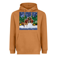 Meerkat christmas town and farm tractor seamless pattern Heavyweight Hoodie - BundleAndBundleShop