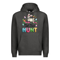 Charcoal Heather on the hunt easter Premium Hoodie - MaliasSmallBusiness