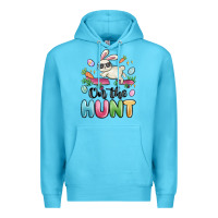 Ocean Blue on the hunt easter Premium Hoodie - MaliasSmallBusiness