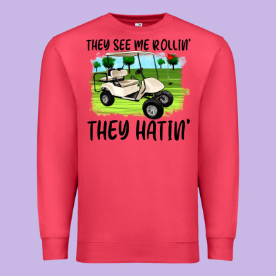 They See Me Rollin' They Hattin' Premium Sweatshirt Designed By Artiststas