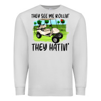 Dove Grey they see me rollin' they hattin' Premium Sweatshirt - Artiststas