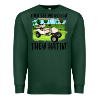 Sports Green they see me rollin' they hattin' Premium Sweatshirt - Artiststas