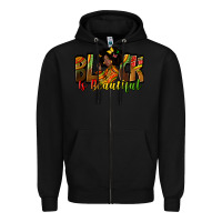 Black Black is beautiful juneteenth Zipper Hoodie - Zillion Design Studio