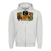 Dove Grey Black is beautiful juneteenth Zipper Hoodie - Zillion Design Studio