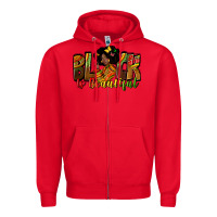 Red Black is beautiful juneteenth Zipper Hoodie - Zillion Design Studio