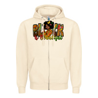 Sandshell Black is beautiful juneteenth Zipper Hoodie - Zillion Design Studio
