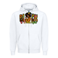 White Black is beautiful juneteenth Zipper Hoodie - Zillion Design Studio