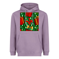 Lavender christmas surprise gift box seamless pattern Heavyweight Hoodie - BundleAndBundleShop
