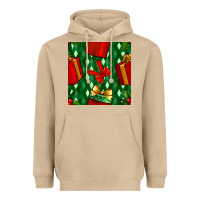 Mushroom christmas surprise gift box seamless pattern Heavyweight Hoodie - BundleAndBundleShop