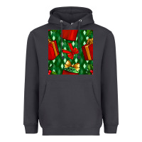 Smoke christmas surprise gift box seamless pattern Heavyweight Hoodie - BundleAndBundleShop