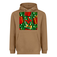 Toasted Coconut christmas surprise gift box seamless pattern Heavyweight Hoodie - BundleAndBundleShop