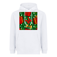 White christmas surprise gift box seamless pattern Heavyweight Hoodie - BundleAndBundleShop
