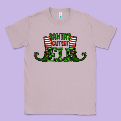 Santa's Cutest Elf Christmas Classic Tee Designed By Ranaportraitstore