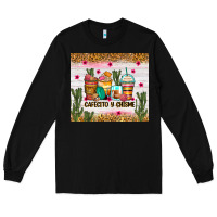 Black Cafecito y chisme coffee cups Long Sleeve Tee - Zillion Design Studio