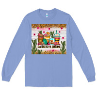 Colony Blue Cafecito y chisme coffee cups Long Sleeve Tee - Zillion Design Studio