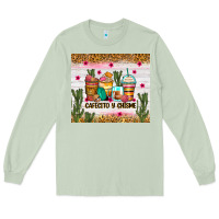 Matcha Cafecito y chisme coffee cups Long Sleeve Tee - Zillion Design Studio